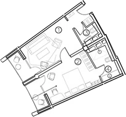 Планировка 2-к.кв