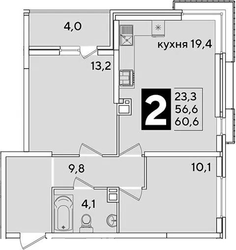 Планировка 3Е-к.кв