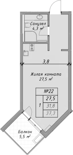 Планировка Студии
