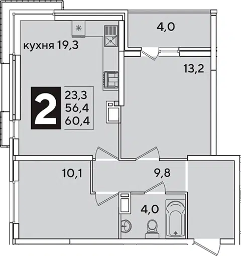 Планировка 3Е-к.кв