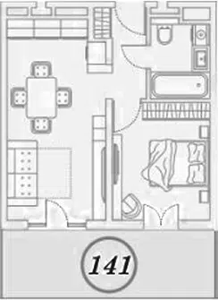 Планировка 2Е-к.кв
