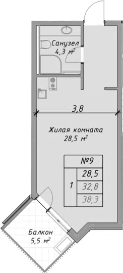 Планировка Студии