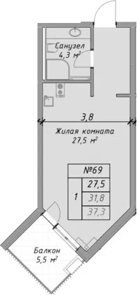 Планировка Студии