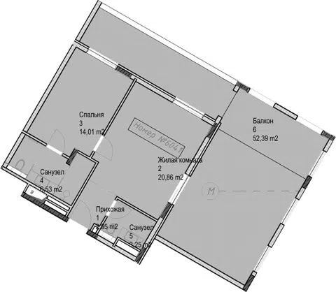Планировка 2Е-к.кв