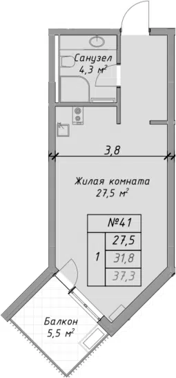 Планировка Студии