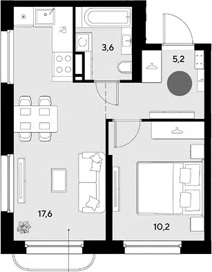 Планировка 2Е-к.кв
