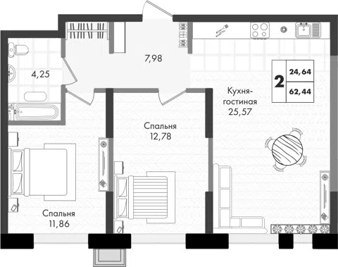 Планировка 3Е-к.кв