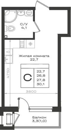 Планировка Студии