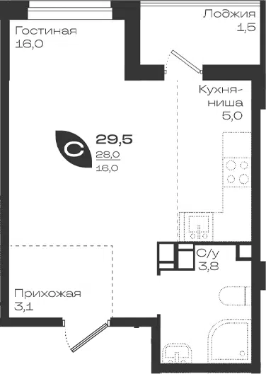 Планировка Студии