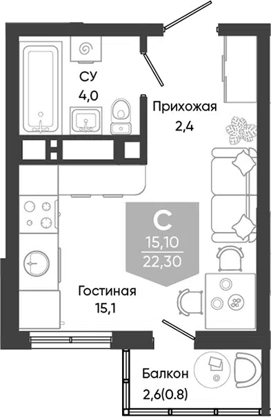 Планировка Студии