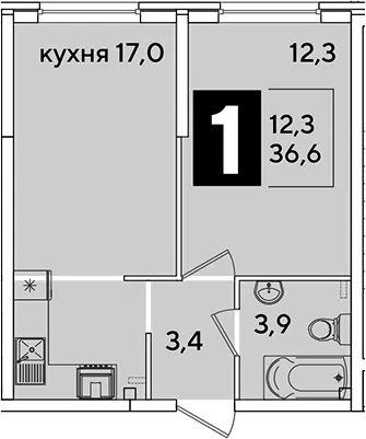 Планировка 2Е-к.кв