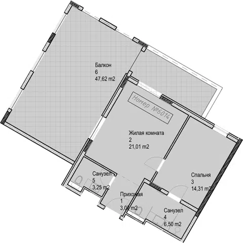 Планировка 2Е-к.кв