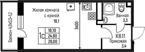 Планировка Студии