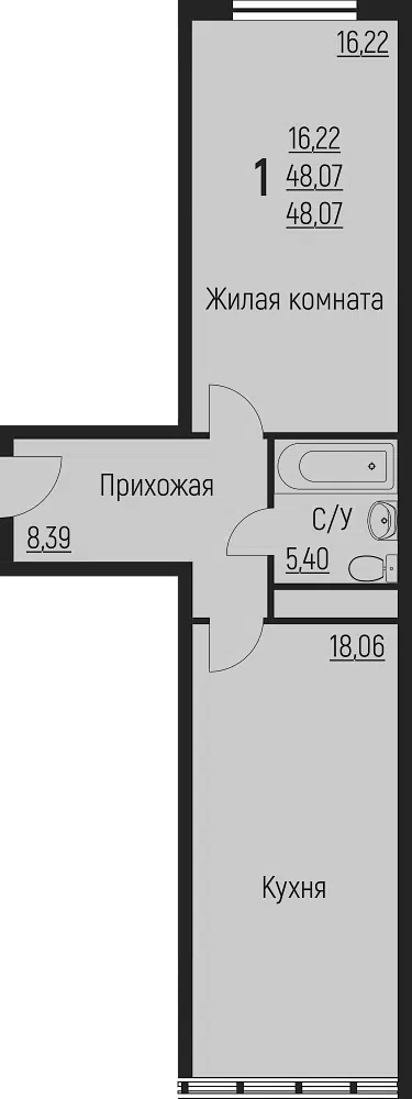 Планировка 2Е-к.кв