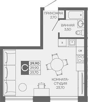 Планировка Студии