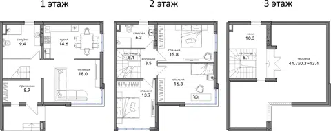 Планировка Таунхаусы