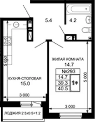 Планировка 2Е-к.кв