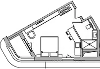 Планировка 1-к.кв
