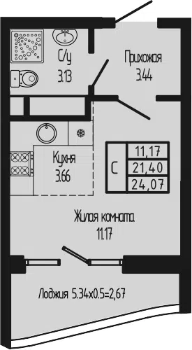 Планировка Студии