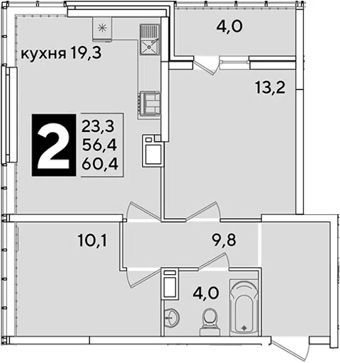 Планировка 3Е-к.кв