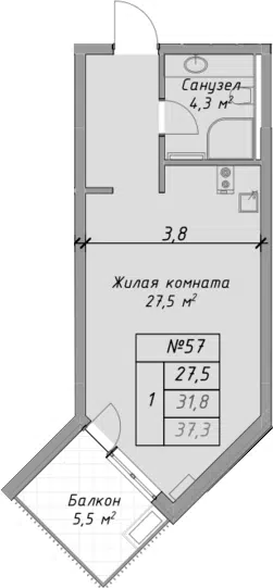 Планировка Студии