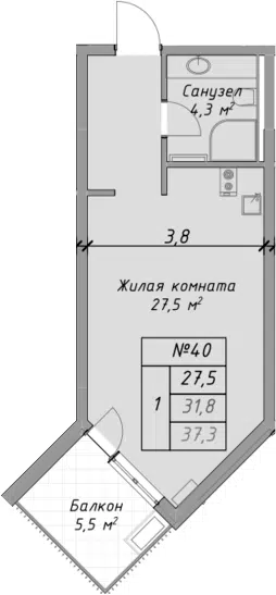 Планировка Студии