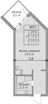 Планировка Студии
