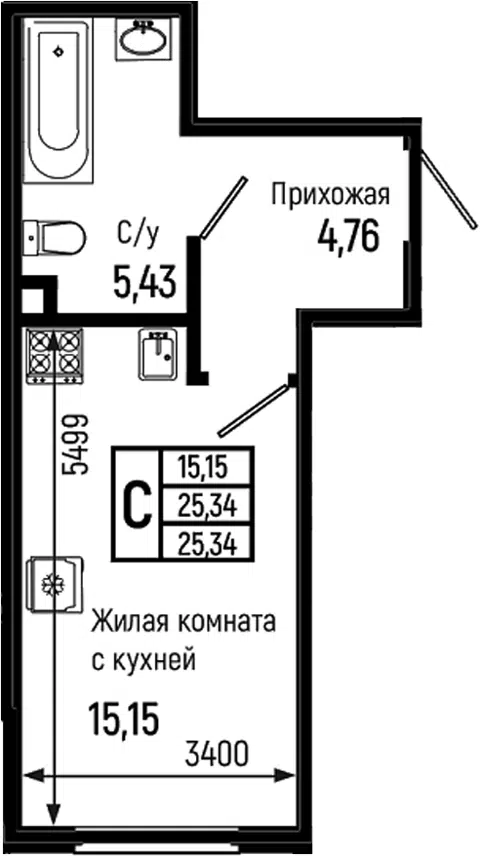 Планировка Студии