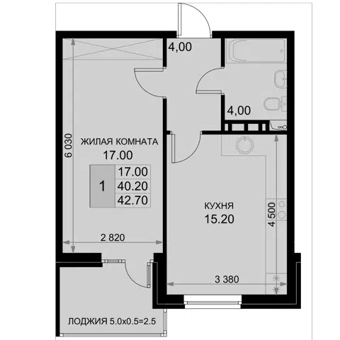 Планировка 2Е-к.кв