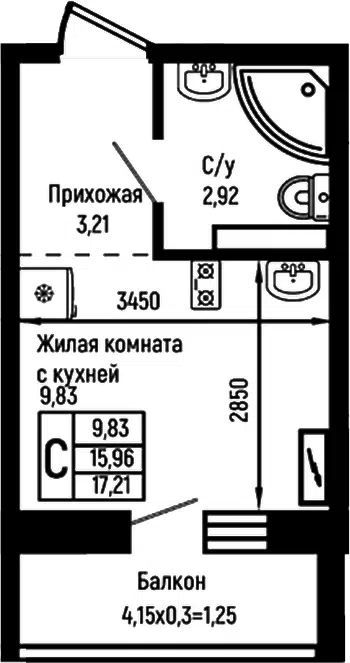Планировка Студии