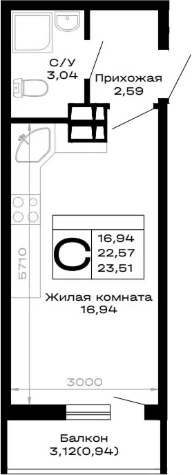 Планировка Студии