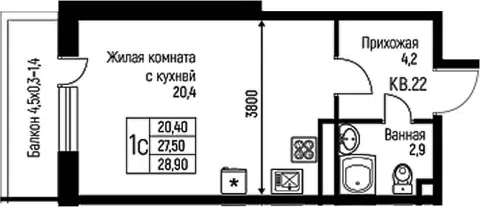 Планировка Студии
