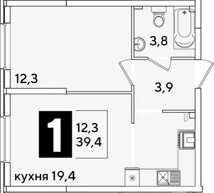 Планировка 2Е-к.кв