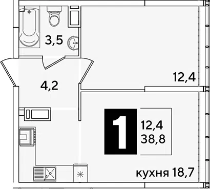 Планировка 2Е-к.кв