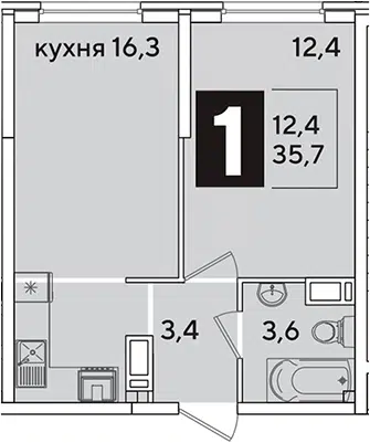 Планировка 2Е-к.кв