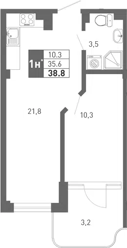 Планировка 2Е-к.кв