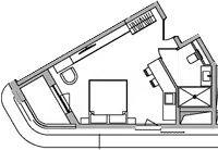 Планировка 1-к.кв