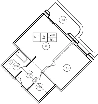 Планировка 2Е-к.кв