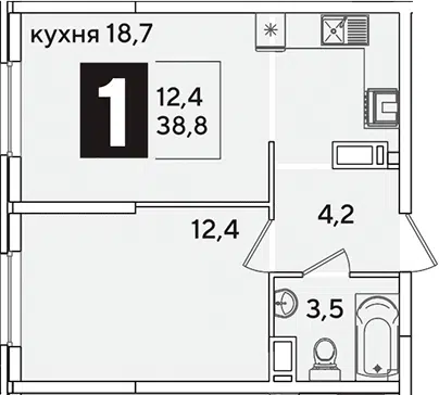 Планировка 2Е-к.кв