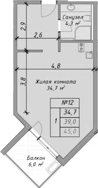 Планировка Студии