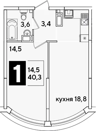 Планировка 2Е-к.кв