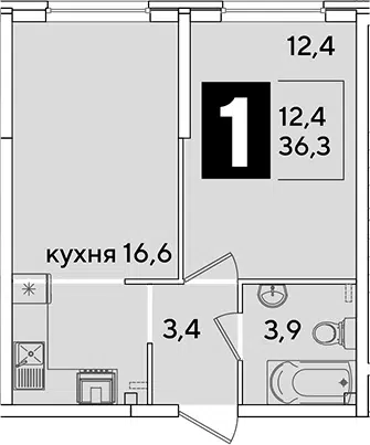 Планировка 2Е-к.кв