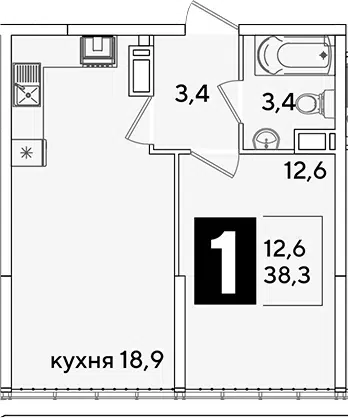 Планировка 2Е-к.кв