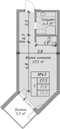 Планировка Студии