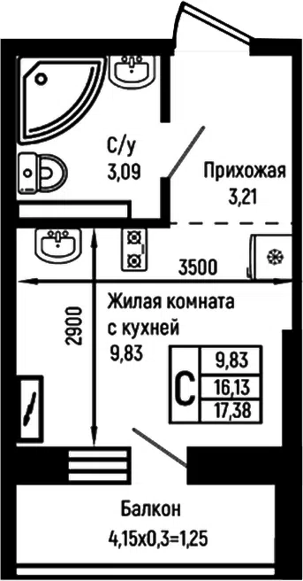Планировка Студии