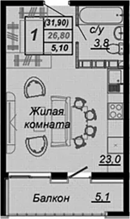 Планировка Студии