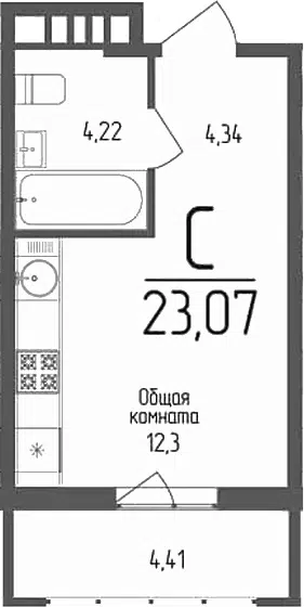 Планировка Студии