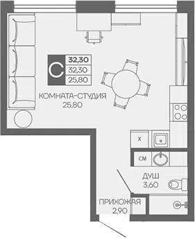 Планировка Студии