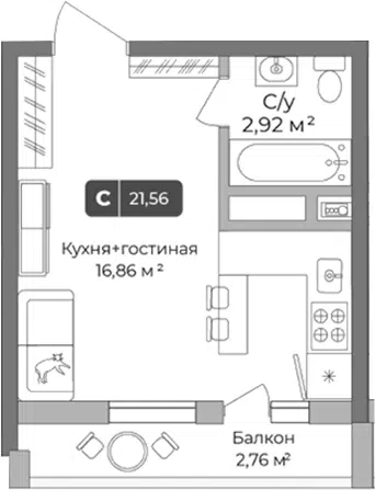 Планировка Студии