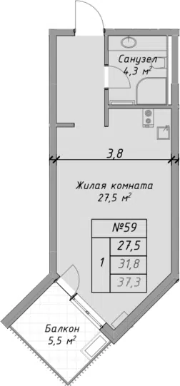 Планировка Студии
